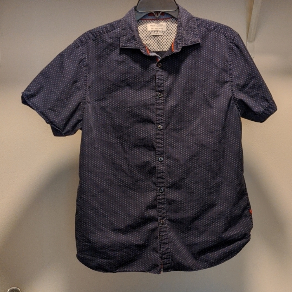 Denim & Flower Button Down Polo